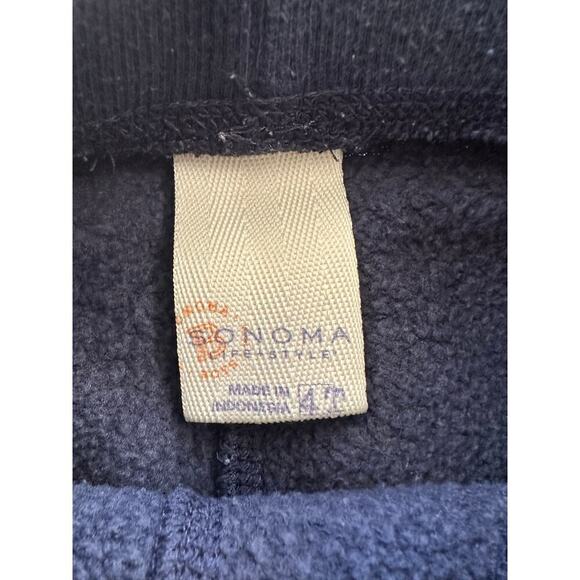 Sonoma Boys Navy Cotton Blend Pull On Drawstring Sweatpants Shorts Size 4T - Picture 5 of 6